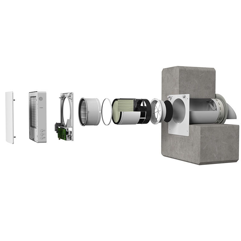 Airwoods Eco Pair Plus keraamilise soojusvahetiga ventilatsiooniseade