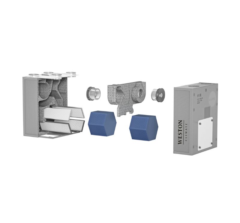 Unidade de ventilação com recuperação de calor Weston Climate Core 350-600 m³/h - 06