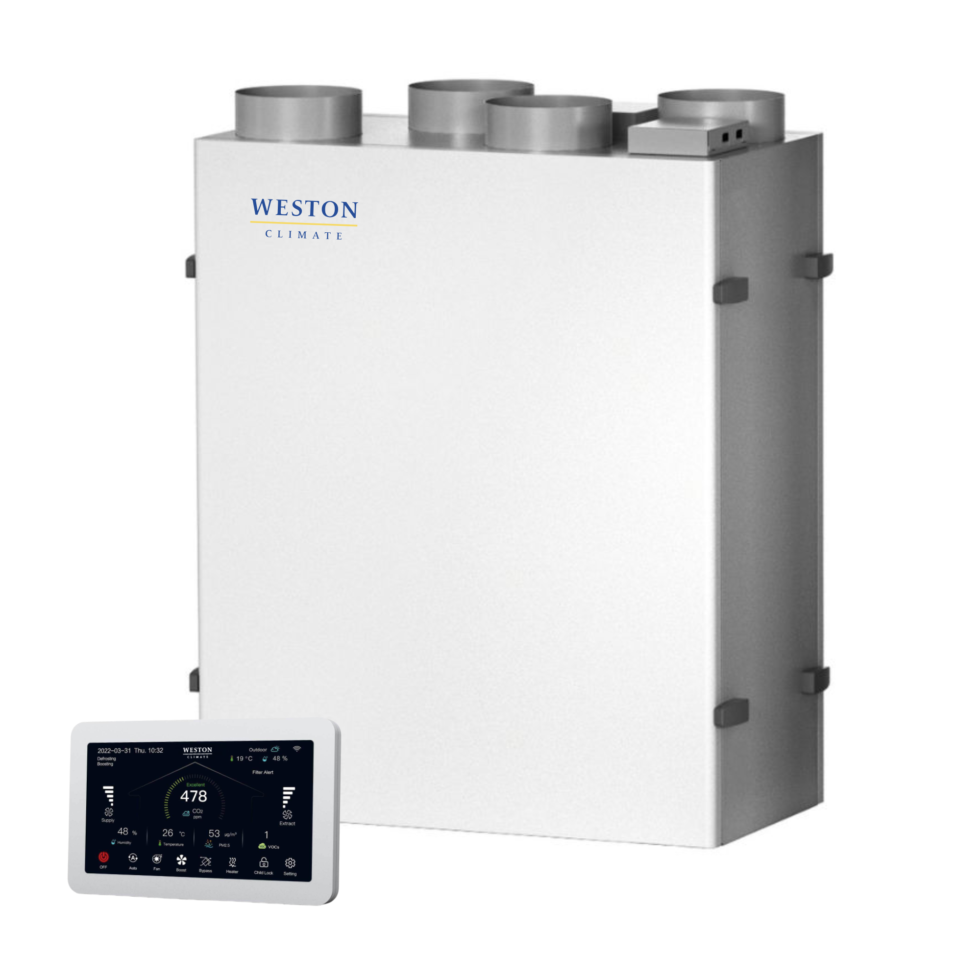 Weston Climate Essence 150-240 m³/h soojustagastusega ventilatsiooniseade-02