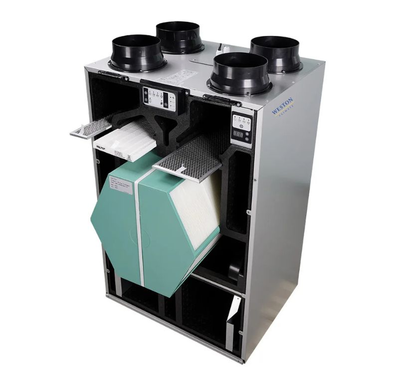 Unidade de ventilação com recuperação de calor Weston Climate CT Top 250-500 m³/h-10