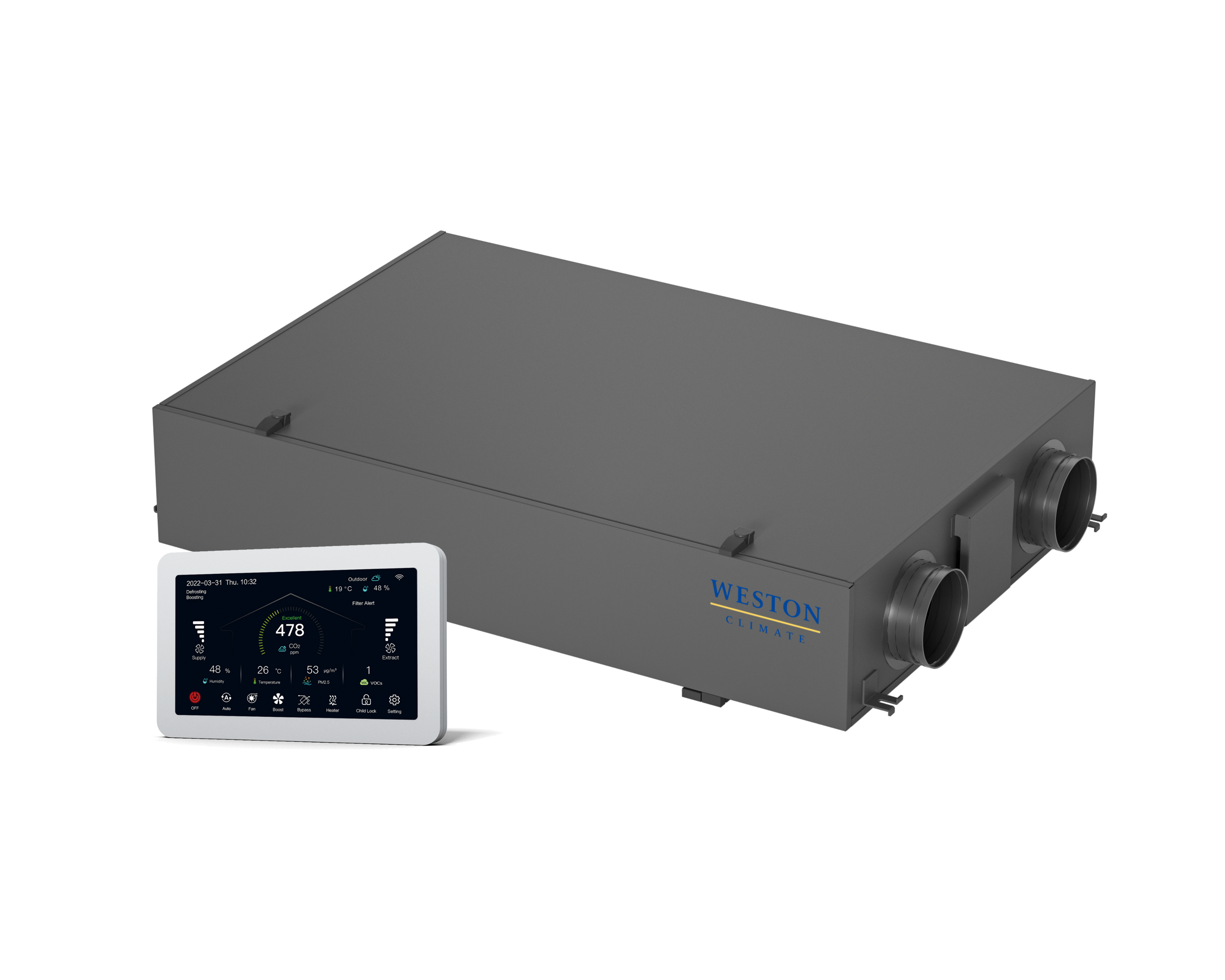 Fit series 350-400m3 heat recovery ventilation unit