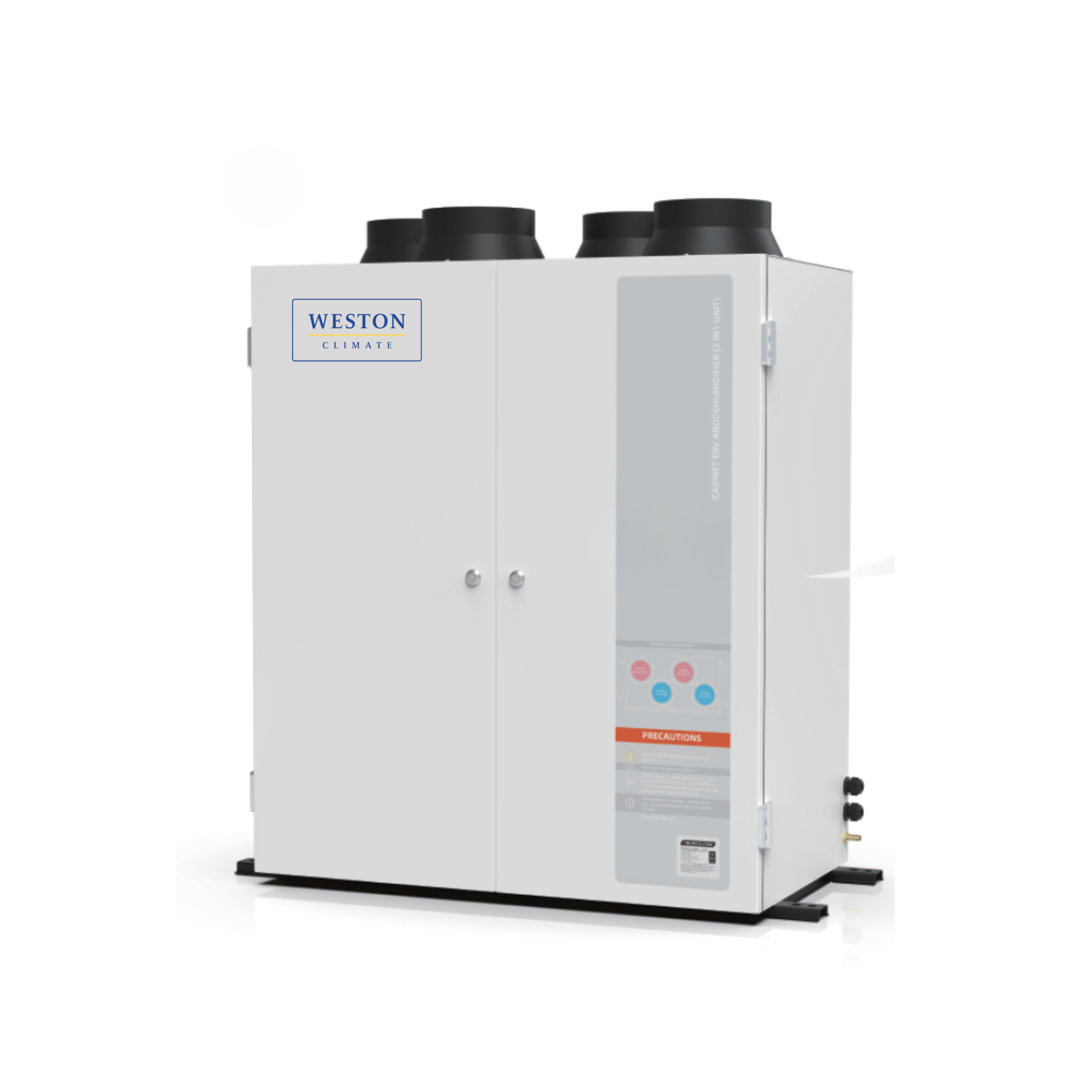 luftavfuktare och ventilation med värmeåtervinning 350 respektive 500 m3/h